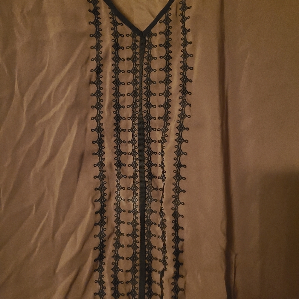 Express Grey Embellished Cap Sleeve Blouse - Picture 2 of 6